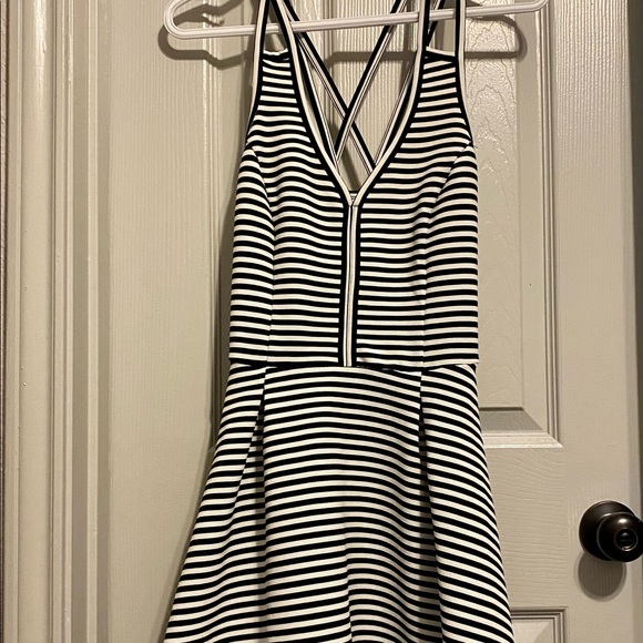 Macy's | Dresses | Summer Dress Black White Stripe Macys Medium | Poshmark